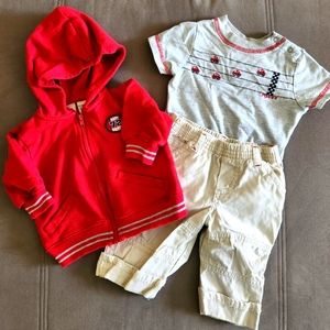 Faded Glory Baby 3-Piece Set, 3 Months